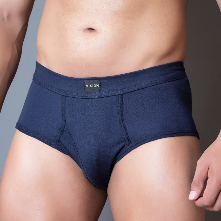 v shape blue brief