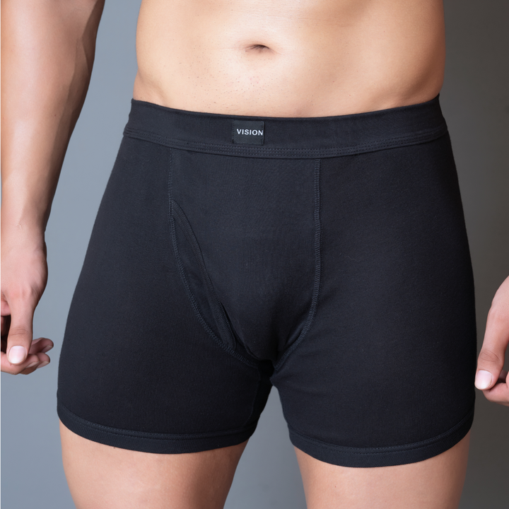 men's black boxers