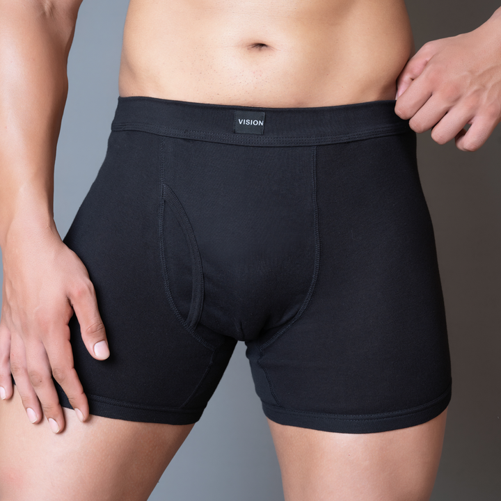 men's black boxers