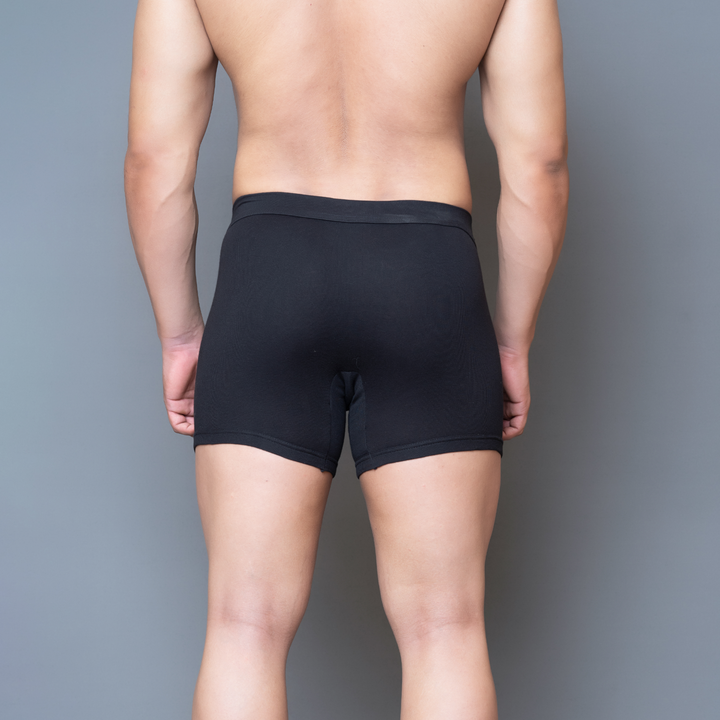 men's black boxers