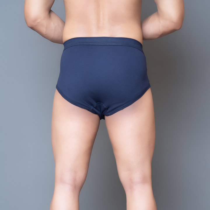 v shape blue brief