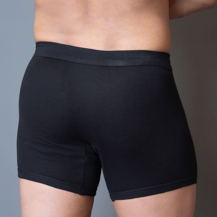 men's black boxers