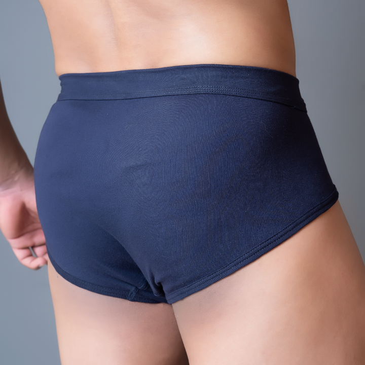 v shape blue brief