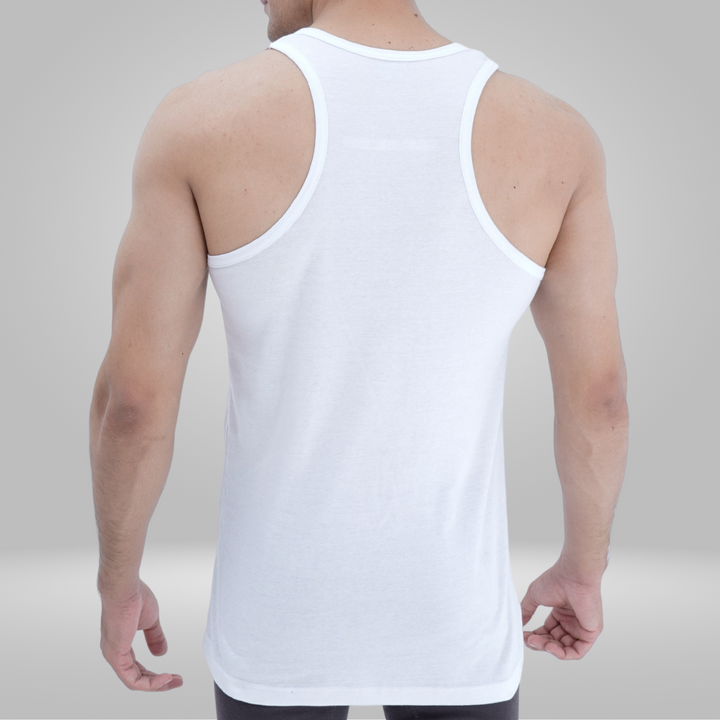 mens white vest