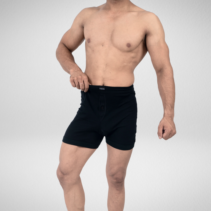 Seamless Black Boxers 